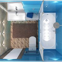 versión del estilo brillante del baño foto de 6 metros cuadrados