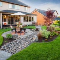 L'idée d'une photo de jardin au design lumineux