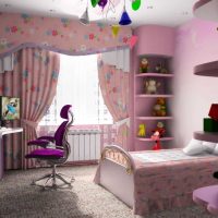 version originale du style inhabituel d’une chambre d’enfant pour une photo de fille
