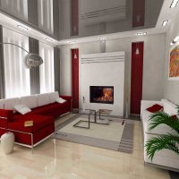 version du bel intérieur d'un petit salon photo