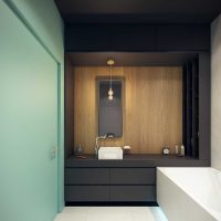 idea de un estilo inusual de un baño foto de 6 metros cuadrados