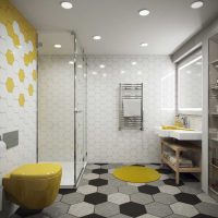 idea de un brillante diseño de baño foto de 6 metros cuadrados