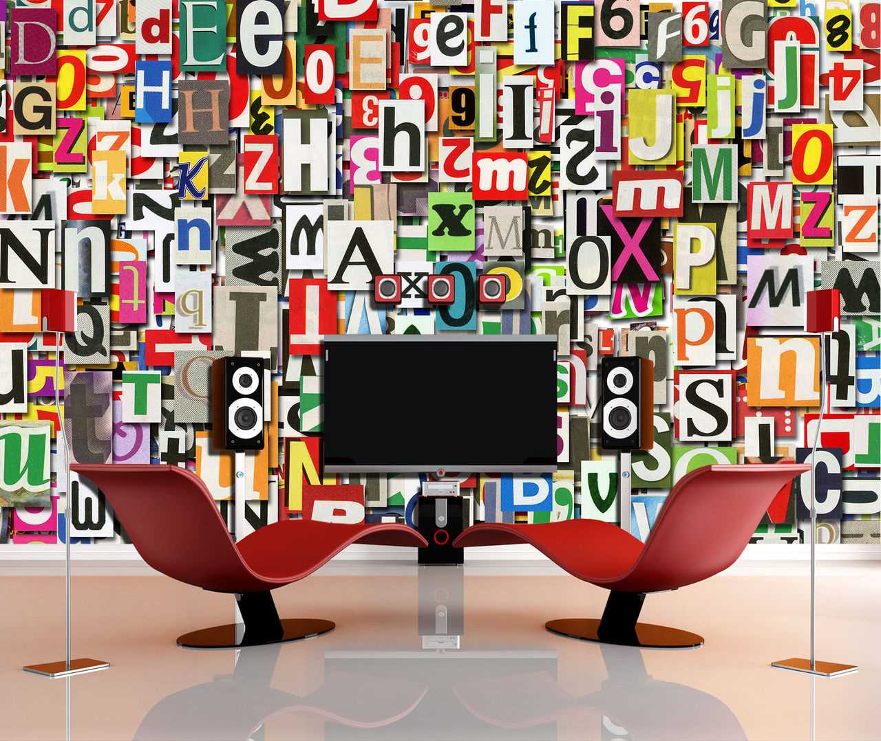 La opción de usar letras decorativas en el diseño de la habitación