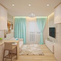 option de design lumineux pour une petite photo de salon