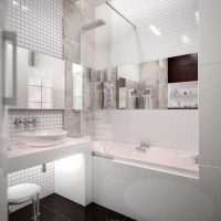 La idea de un moderno diseño de baño foto de 6 metros cuadrados