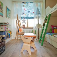 version d'une belle conception d'une chambre d'enfant pour deux garçons photo