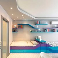 version du bel intérieur d'une chambre d'enfants pour deux garçons photo