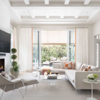 version d'un salon de style lumineux dans une image de style moderne