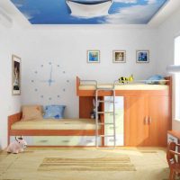 version du décor lumineux d'une chambre d'enfants pour deux garçons photo