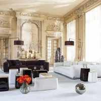 idée d'un décor lumineux d'un appartement dans le style d'une photo classique moderne