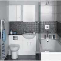 version du style insolite de la salle de bain en noir et blanc