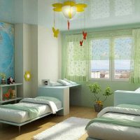 option pour une chambre d'enfants lumineuse pour deux garçons photo