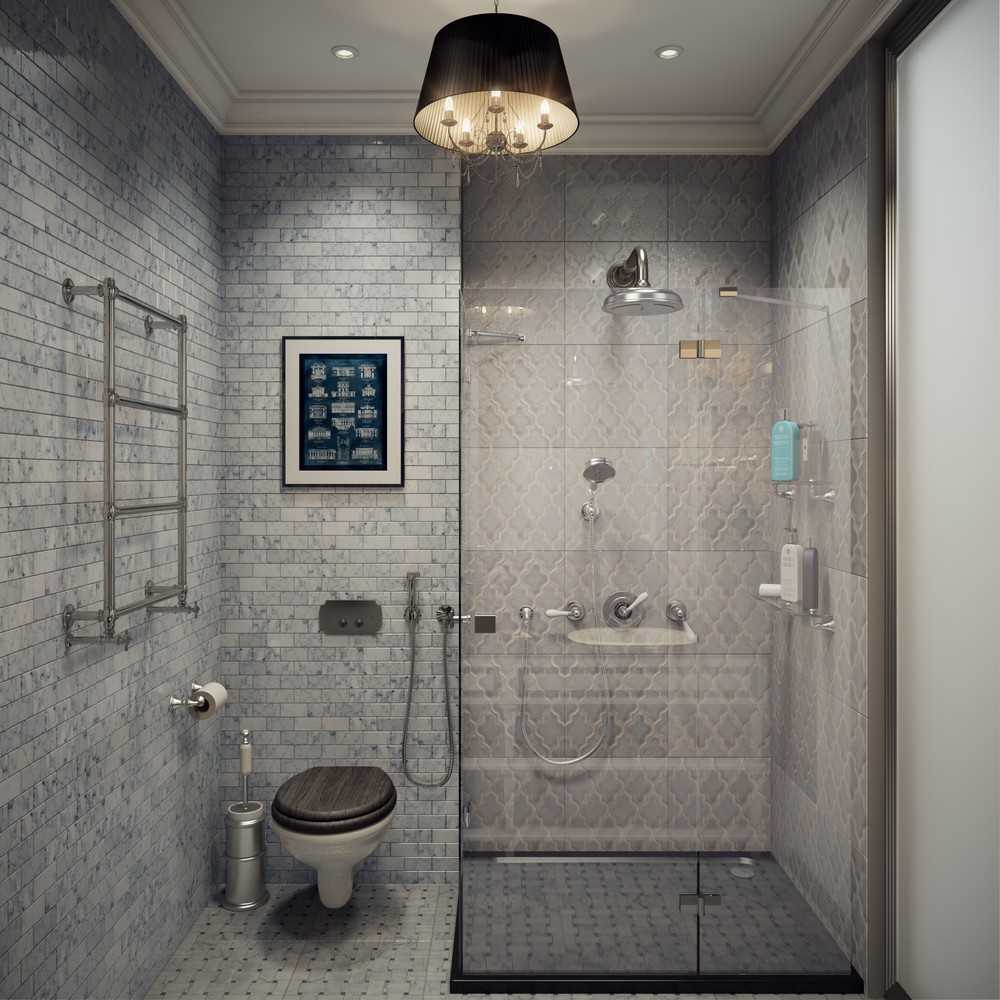 idea de un interior luminoso de un baño de 6 m2.