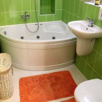 idée d'un intérieur de salle de bain lumineux avec un coin salle de bain photo