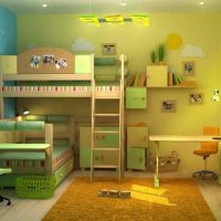 idée d'un décor lumineux pour une chambre d'enfants pour deux garçons photo
