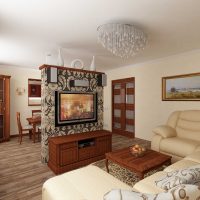 version du beau décor d'un appartement moderne photo 50 m²