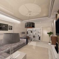 un exemple de style lumineux d'un salon photo de 19-20 m²