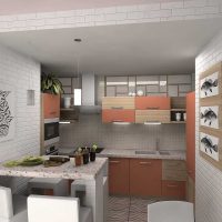 variante de l'intérieur lumineux de l'appartement 50 m² photo