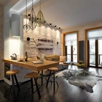 Un exemple du design inhabituel d'un appartement moderne de 50 m²