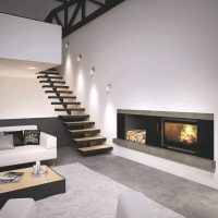 exemple d'un bel intérieur de salon avec image de cheminée