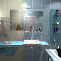 Un exemple d'un bel intérieur de salle de bain à Khrouchtchev