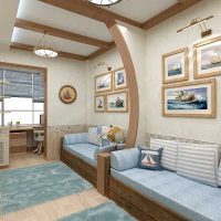 version du beau style d'une chambre d'enfants pour deux garçons photo