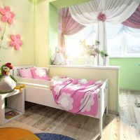 idée d’un style lumineux de chambre d’enfant pour photo de fille