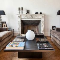 variante de l'intérieur insolite du salon dans une maison privée photo