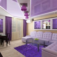 variante du bel intérieur de l'appartement 50 m² photo