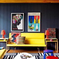 Un exemple d'un intérieur lumineux d'un salon 2018 photo