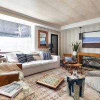 l'idée d'un beau salon de style dans une photo de style moderne