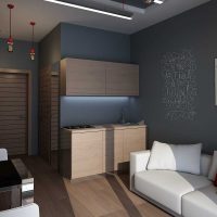 L'idée d'une photo de salon design lumineux