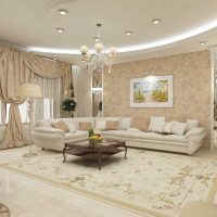variante d'un beau salon de style dans une maison privée photo
