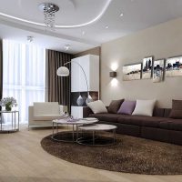 l'idée d'un beau salon design dans un style photo moderne