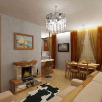 variante du design lumineux de l'appartement 50 m² photo