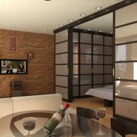 Un exemple d'appartement lumineux intérieur photo de 50 m²