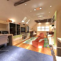 l'idée d'un intérieur inhabituel d'une chambre d'enfants pour deux garçons photo