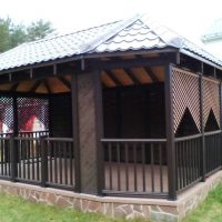 l'idée d'un gazebo intérieur moderne dans la photo de la cour