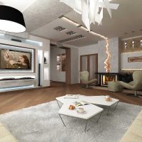 option salon lumineux dans une maison privée photo