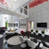 version du bel intérieur de l'appartement avec une seconde photo lumineuse