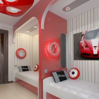 version d'une belle conception d'une chambre d'enfants pour deux garçons photo