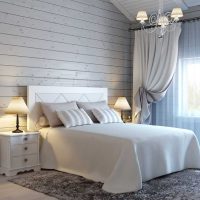 version de l'intérieur de la chambre moderne en photo couleur blanche