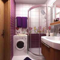 version de l'intérieur inhabituel de la salle de bain photo de 2,5 m²
