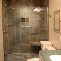 version du design insolite de la salle de bain en photo couleur beige