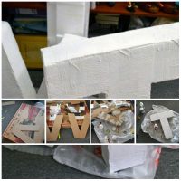 la opción de usar letras decorativas en el interior de la imagen de la habitación