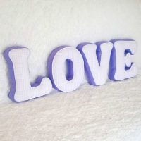 la opción de usar letras decorativas en el interior de la imagen del apartamento