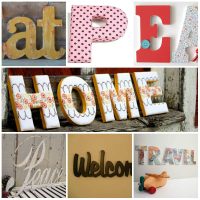 variante del uso de letras decorativas en el interior del apartamento photo