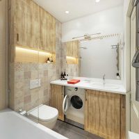 versión de un hermoso diseño de baño foto de 6 metros cuadrados