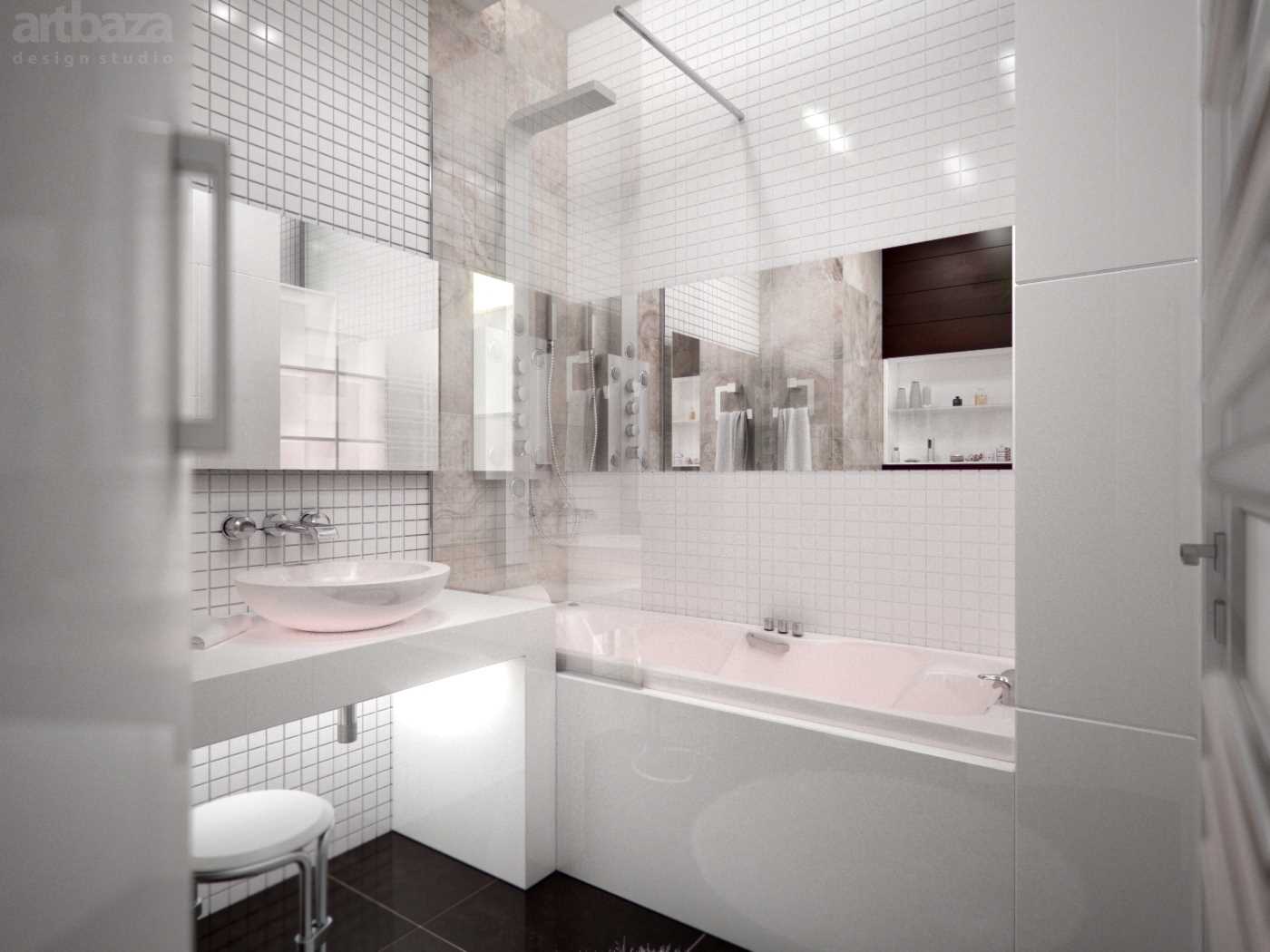 idea de un estilo inusual de un baño de 6 metros cuadrados