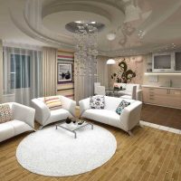 version du décor lumineux du salon dans une image de style moderne